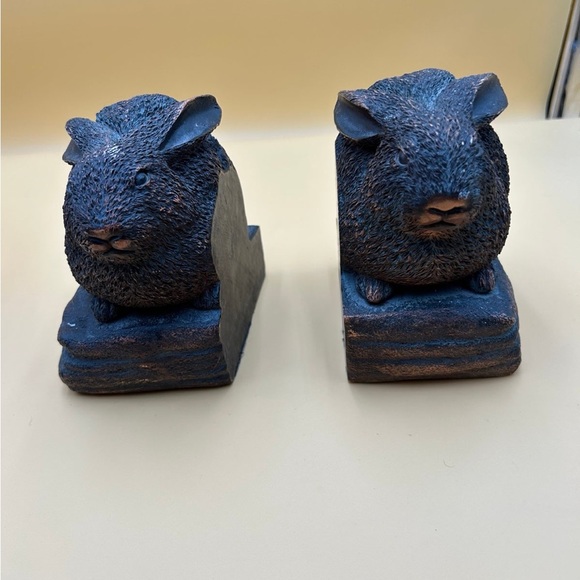 Vintage bunny rabbit bookends, Easter, academia. Very Nice And Heavy - Picture 2 of 3